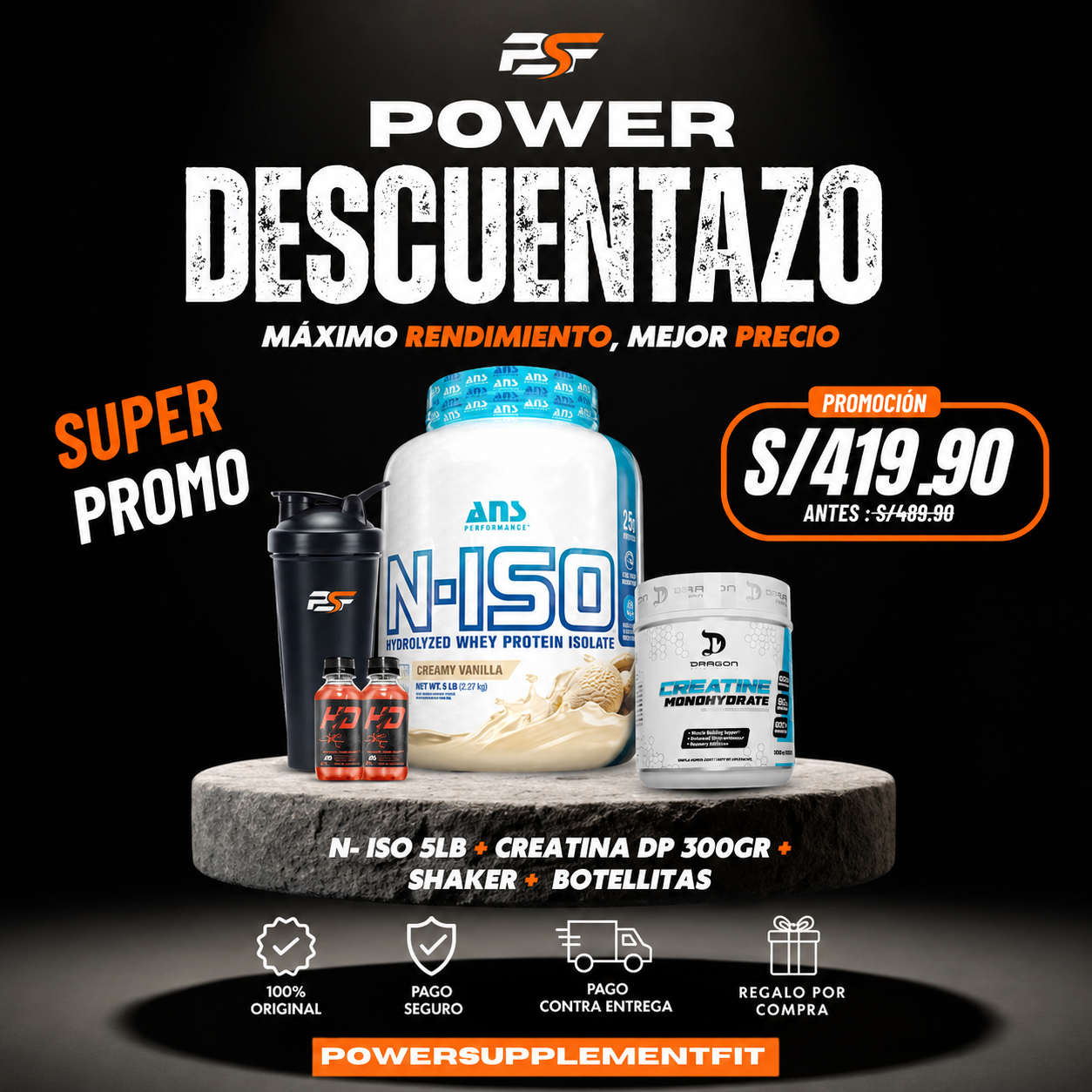 N-ISO 5 LB + CREATINA DRAGON PHARMA 300GR