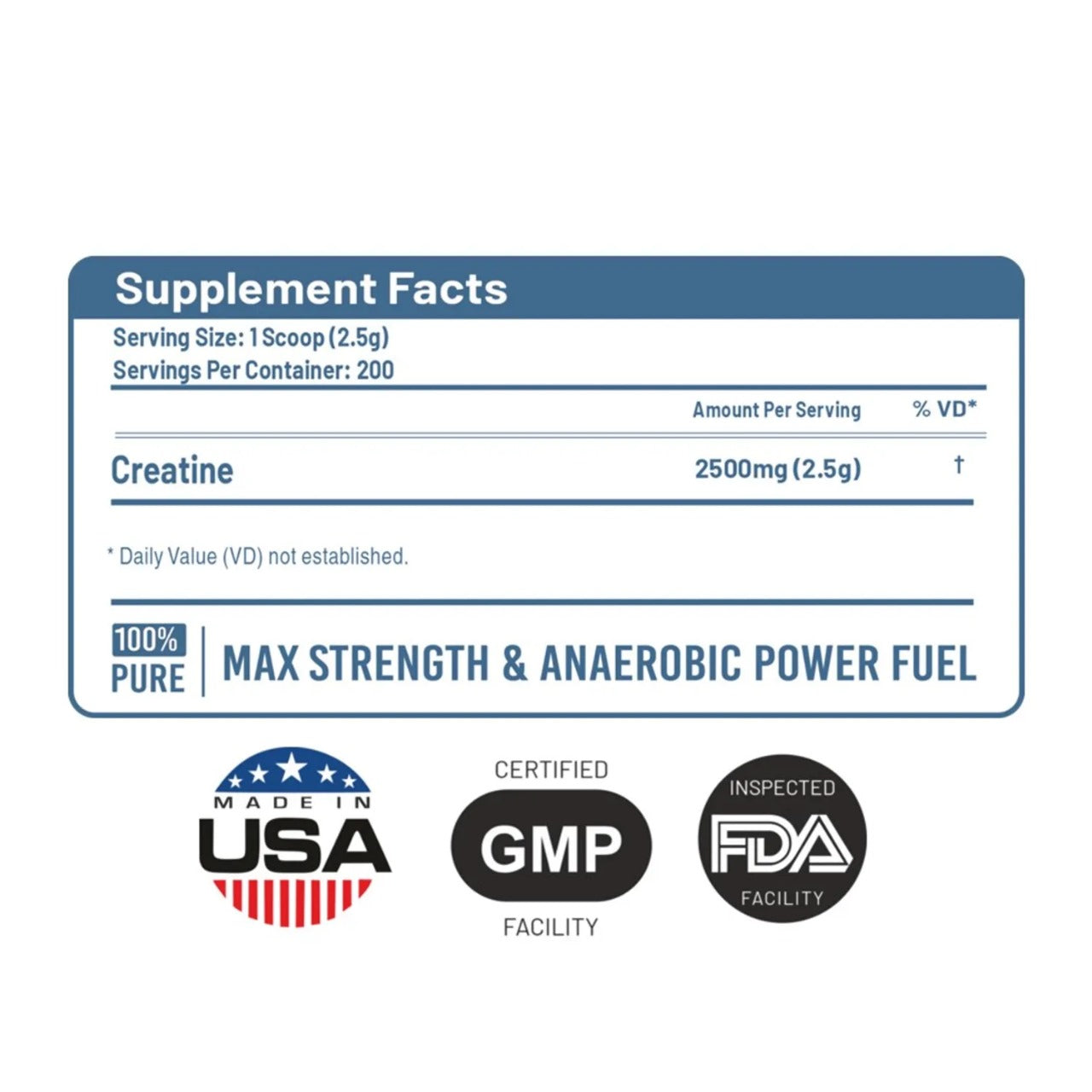 100% Creatine Creatina Monohidratada 250g - Universe Nutrition