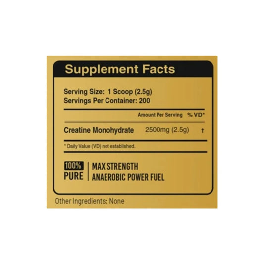 Creatina Monohidratada Level Pro 500gr 100% Pure Creatine