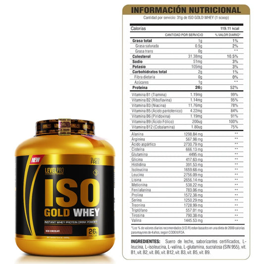 Iso Gold Whey 1.1 Kg + 100 % Creatina UN 250 gr