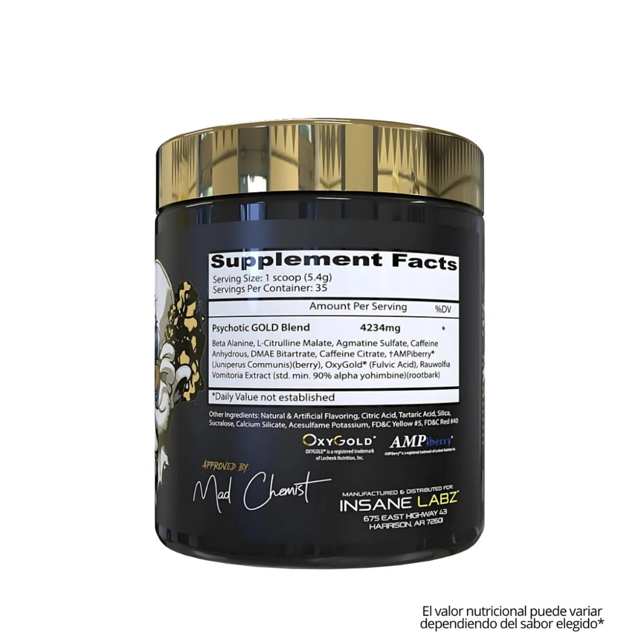 Psychotic Gold 35 Serv. - INSANE LABZ