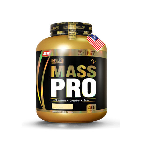Proteína Mass Pro 3 kg Vainilla 29 Servicios - LEVEL PRO