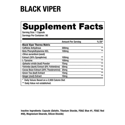 BLACK VIPER 90 CAPSULAS - DRAGON PHARMA