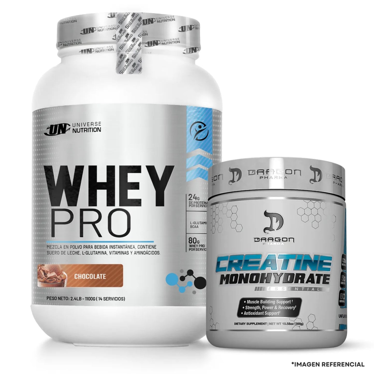 Whey Pro 1.1 kg + Creatina Dragon Pharma 300g