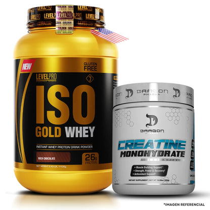 Iso Gold Whey 1.1kg  + Creatina Dragon Pharma 300g