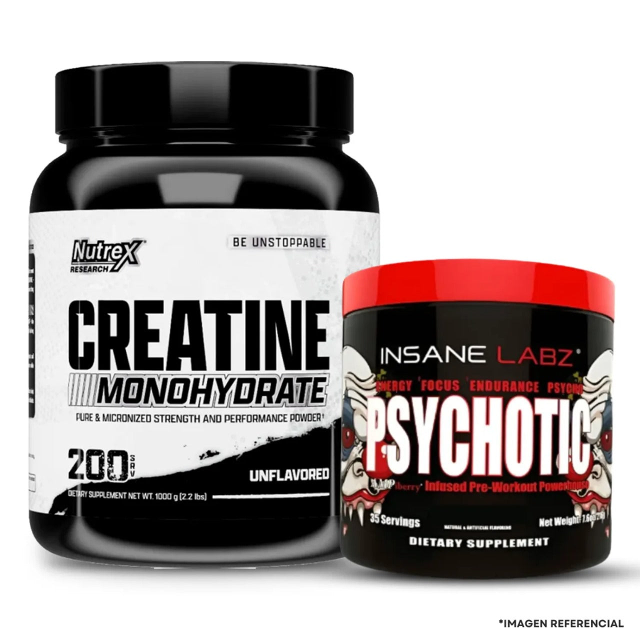 Psychotic RED 35 servicios + Creatina NUTREX 1kg