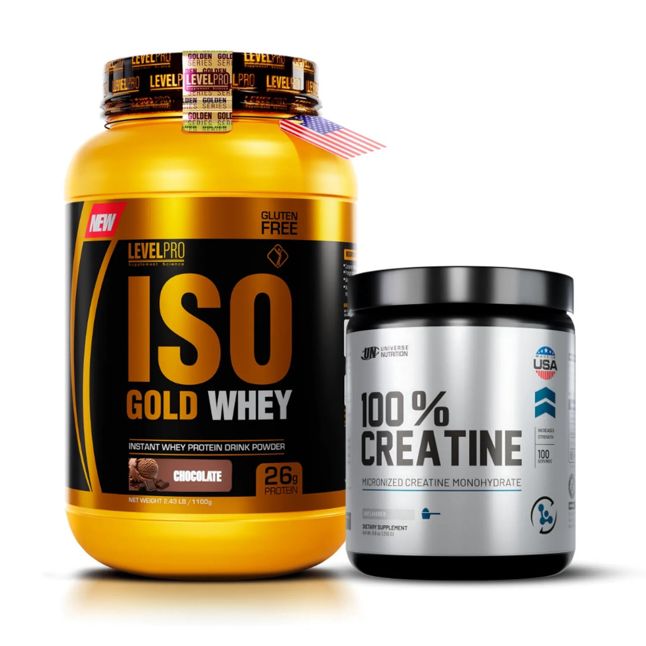 Iso Gold Whey 1.1 Kg + 100 % Creatina UN 250 gr