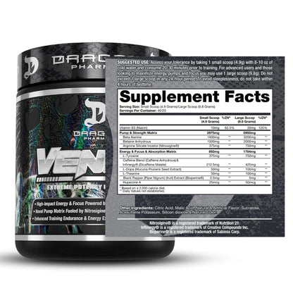 Venom 40 servicios Pre entreno - Dragon Pharma