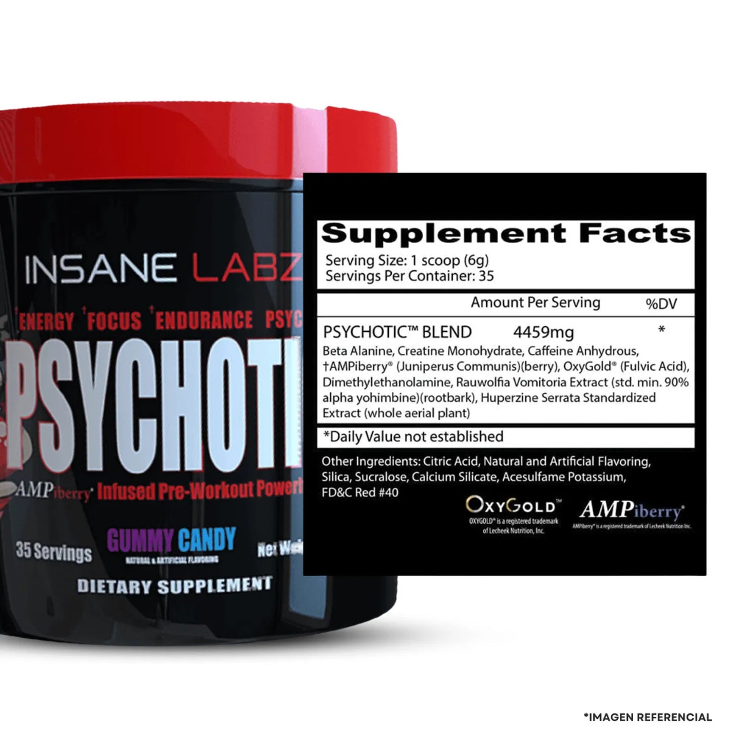 Psychotic RED 35 servicios Pre entreno - Insane labz