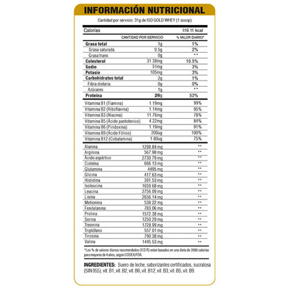 ISO GOLD WHEY 1.KG - LEVEL PRO